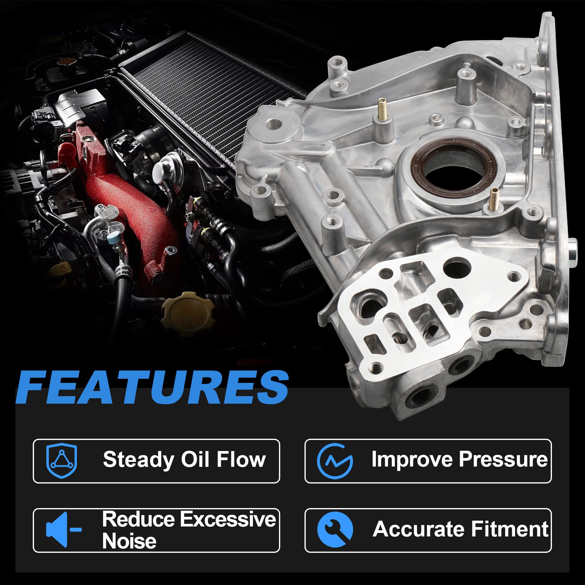 VIPCAR 03037 Oil Pump for Honda 'J35Z2-VCM' V6 Engine 2008